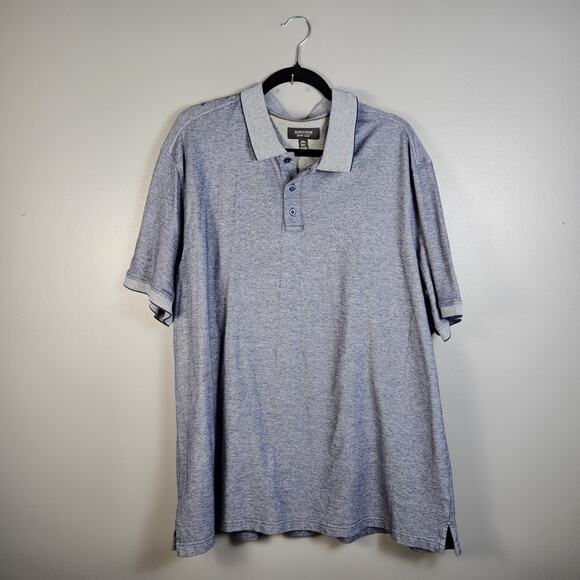 Nordstrom Men's Blue Polo Shirt Short Sleeve Cotton Blend Size XXL Stretch - Picture 1 of 5